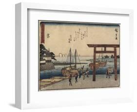 Miya, 1837-1844-Utagawa Hiroshige-Framed Giclee Print