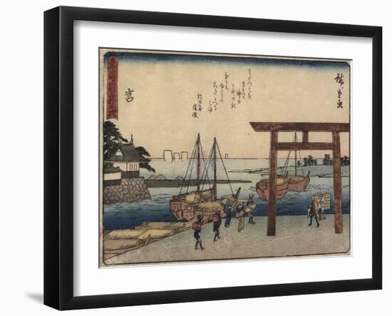 Miya, 1837-1844-Utagawa Hiroshige-Framed Giclee Print