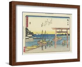 Miya, 1837-1844-Utagawa Hiroshige-Framed Giclee Print