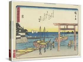 Miya, 1837-1844-Utagawa Hiroshige-Stretched Canvas