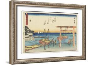 Miya, 1837-1844-Utagawa Hiroshige-Framed Giclee Print