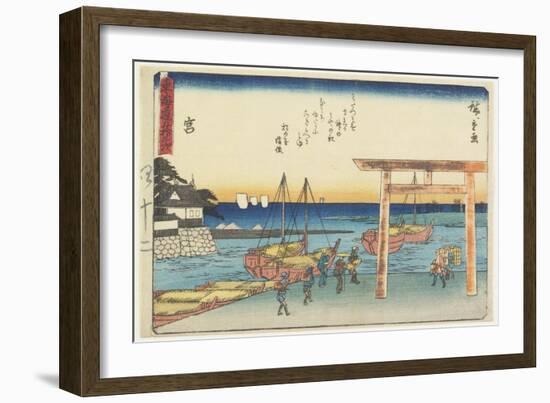 Miya, 1837-1844-Utagawa Hiroshige-Framed Giclee Print