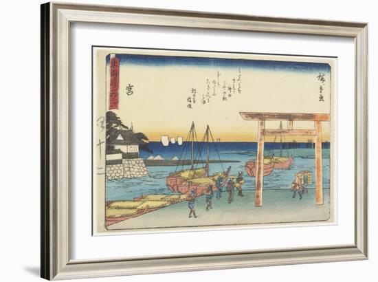 Miya, 1837-1844-Utagawa Hiroshige-Framed Giclee Print