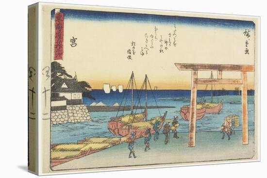 Miya, 1837-1844-Utagawa Hiroshige-Stretched Canvas