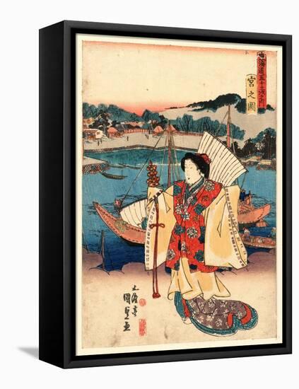 Miya No Zu-Utagawa Toyokuni-Framed Stretched Canvas