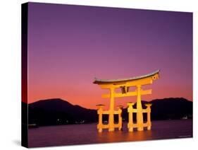 Miyajima Island, Itsukushima Shrine, Torii Gate, Night View, Honshu, Japan-Steve Vidler-Stretched Canvas