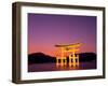 Miyajima Island, Itsukushima Shrine, Torii Gate, Night View, Honshu, Japan-Steve Vidler-Framed Photographic Print