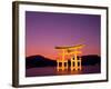 Miyajima Island, Itsukushima Shrine, Torii Gate, Night View, Honshu, Japan-Steve Vidler-Framed Photographic Print