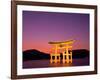 Miyajima Island, Itsukushima Shrine, Torii Gate, Night View, Honshu, Japan-Steve Vidler-Framed Photographic Print