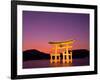 Miyajima Island, Itsukushima Shrine, Torii Gate, Night View, Honshu, Japan-Steve Vidler-Framed Photographic Print