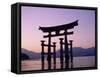 Miyajima Island / ItsUKushima Shrine / Torii Gate / Sunset, Honshu, Japan-Steve Vidler-Framed Stretched Canvas