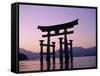 Miyajima Island / ItsUKushima Shrine / Torii Gate / Sunset, Honshu, Japan-Steve Vidler-Framed Stretched Canvas