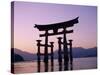 Miyajima Island / ItsUKushima Shrine / Torii Gate / Sunset, Honshu, Japan-Steve Vidler-Stretched Canvas