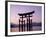 Miyajima Island / ItsUKushima Shrine / Torii Gate / Sunset, Honshu, Japan-Steve Vidler-Framed Photographic Print