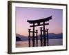 Miyajima Island / ItsUKushima Shrine / Torii Gate / Sunset, Honshu, Japan-Steve Vidler-Framed Photographic Print