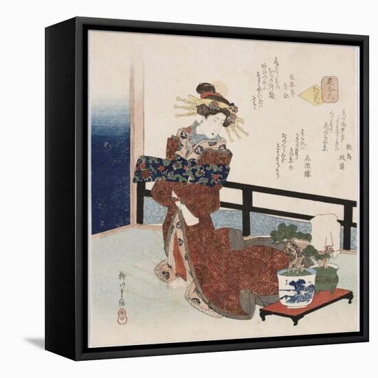 Miyako No Hana 'Flower of the Capital'-Yanagawa Shigenobu II-Framed Stretched Canvas