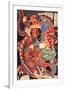 Miyamoto Musashi Killing a Giant Nue-Kuniyoshi Utagawa-Framed Giclee Print