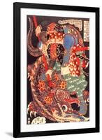 Miyamoto Musashi Killing a Giant Nue-Kuniyoshi Utagawa-Framed Giclee Print