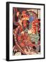 Miyamoto Musashi Killing a Giant Nue-Kuniyoshi Utagawa-Framed Giclee Print