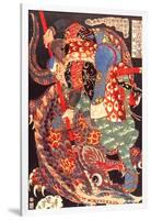 Miyamoto Musashi Killing a Giant Nue-Kuniyoshi Utagawa-Framed Giclee Print