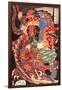 Miyamoto Musashi Killing a Giant Nue-Kuniyoshi Utagawa-Framed Giclee Print