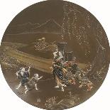 An Amorous Man Fondling the Strong Woman, Carrying Food Baskets, While Two Small Boys Look On-Miyao Zo-Giclee Print