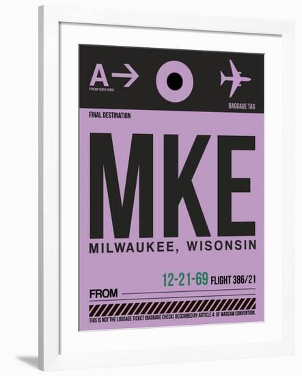 MKE Milwaukee Luggage Tag I-NaxArt-Framed Art Print