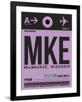 MKE Milwaukee Luggage Tag I-NaxArt-Framed Art Print