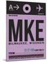 MKE Milwaukee Luggage Tag I-NaxArt-Mounted Art Print