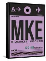 MKE Milwaukee Luggage Tag I-NaxArt-Framed Stretched Canvas