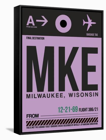 MKE Milwaukee Luggage Tag I-NaxArt-Framed Stretched Canvas