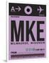 MKE Milwaukee Luggage Tag I-NaxArt-Framed Art Print