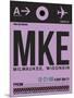 MKE Milwaukee Luggage Tag I-NaxArt-Mounted Art Print