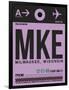 MKE Milwaukee Luggage Tag I-NaxArt-Framed Art Print