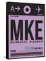 MKE Milwaukee Luggage Tag I-NaxArt-Framed Stretched Canvas