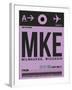 MKE Milwaukee Luggage Tag I-NaxArt-Framed Art Print