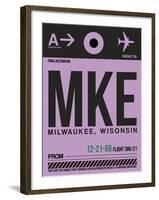 MKE Milwaukee Luggage Tag I-NaxArt-Framed Art Print