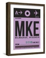 MKE Milwaukee Luggage Tag I-NaxArt-Framed Art Print