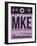 MKE Milwaukee Luggage Tag I-NaxArt-Framed Art Print