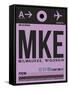 MKE Milwaukee Luggage Tag I-NaxArt-Framed Stretched Canvas