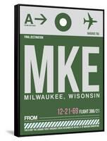 MKE Milwaukee Luggage Tag II-NaxArt-Framed Stretched Canvas