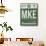 MKE Milwaukee Luggage Tag II-NaxArt-Framed Stretched Canvas displayed on a wall