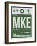 MKE Milwaukee Luggage Tag II-NaxArt-Framed Art Print