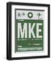 MKE Milwaukee Luggage Tag II-NaxArt-Framed Art Print