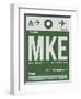 MKE Milwaukee Luggage Tag II-NaxArt-Framed Art Print