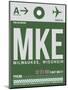 MKE Milwaukee Luggage Tag II-NaxArt-Mounted Art Print