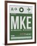 MKE Milwaukee Luggage Tag II-NaxArt-Framed Art Print