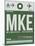 MKE Milwaukee Luggage Tag II-NaxArt-Mounted Art Print