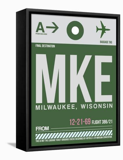 MKE Milwaukee Luggage Tag II-NaxArt-Framed Stretched Canvas