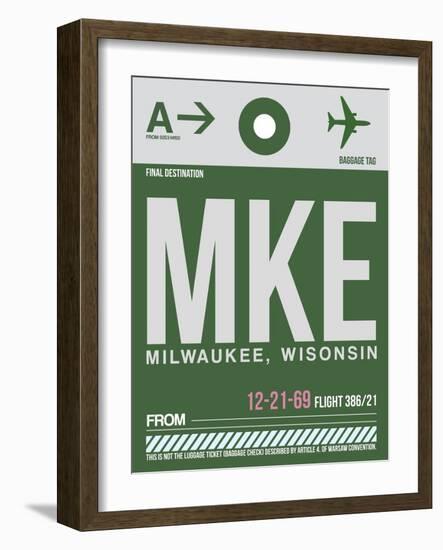 MKE Milwaukee Luggage Tag II-NaxArt-Framed Art Print